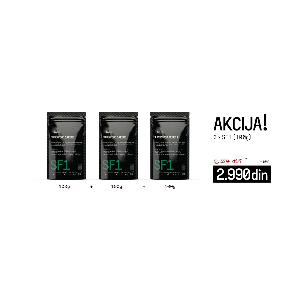 SF1 SUPERFOOD SUPER AKCIJA 3XSF1 100G 