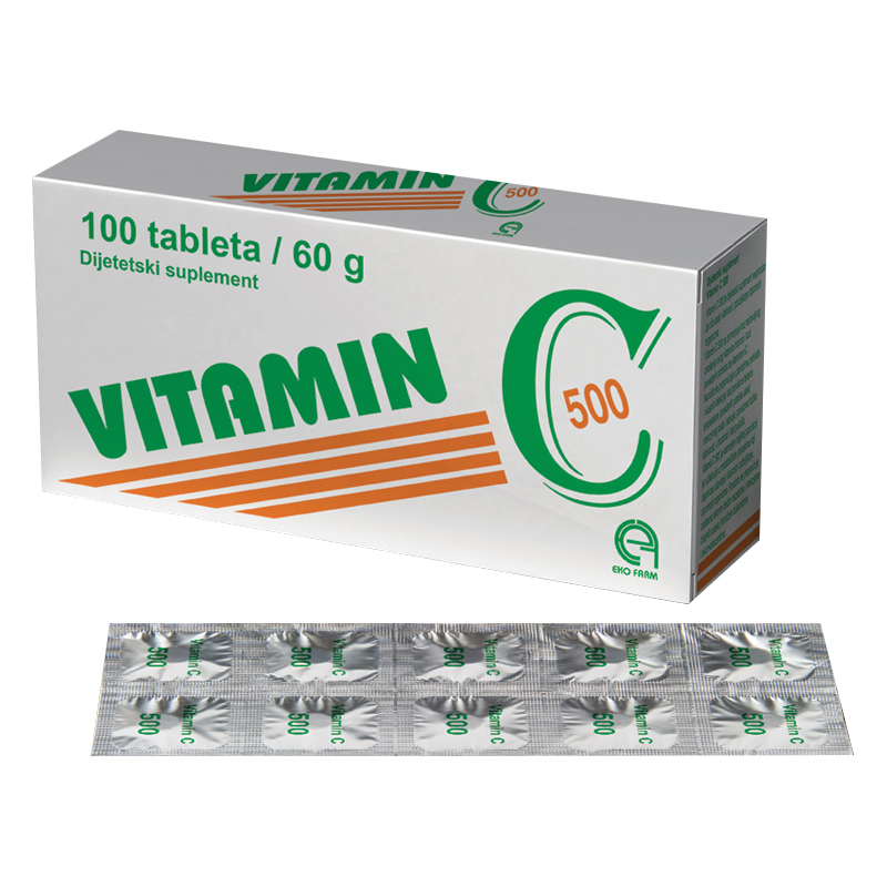 VITAMIN C 500 mg x 100 tableta 