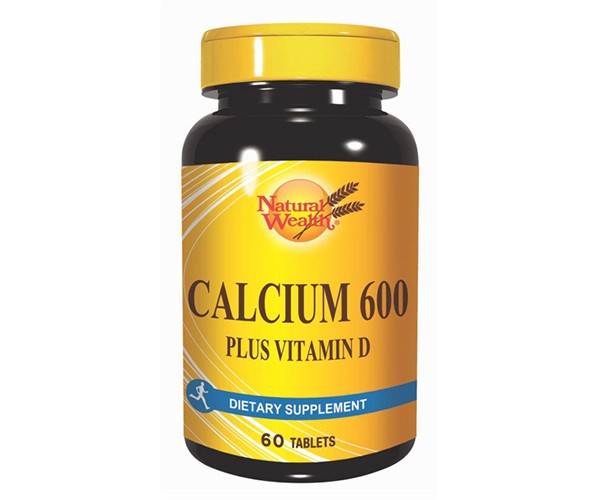 NATURAL WEALTH CALCIUM 600mg + VITAMIN D 60 tableta