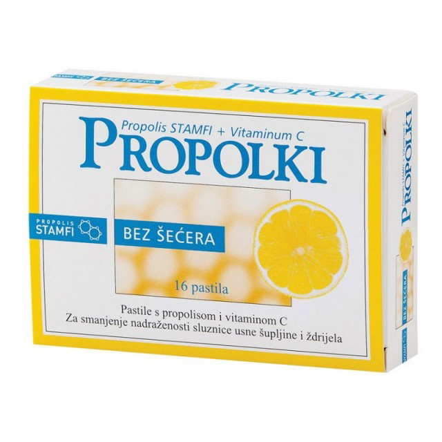 PROPOLKI PASTILE BEZ ŠEĆERA 16 kom. 