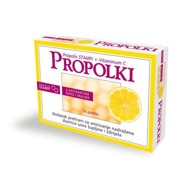 PROPOLKI PASTILE MALINA 16 kom.