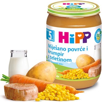 HIPP KAŠICA TELETINA + POVRĆE + KROMPIR 190g 