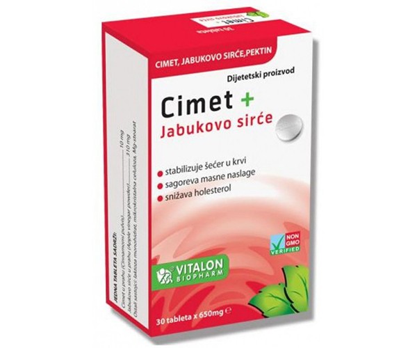 VITALON CIMET + JABUKOVO SIRĆE 30 tableta