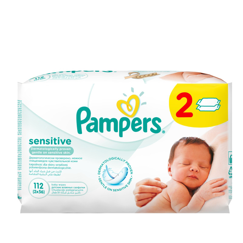 PAMPERS VLAŽNE MARAMICE SENSITIVE 112 kom. 