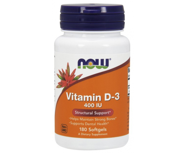 NOW VITAMIN D3 400IJ 180 kapsula