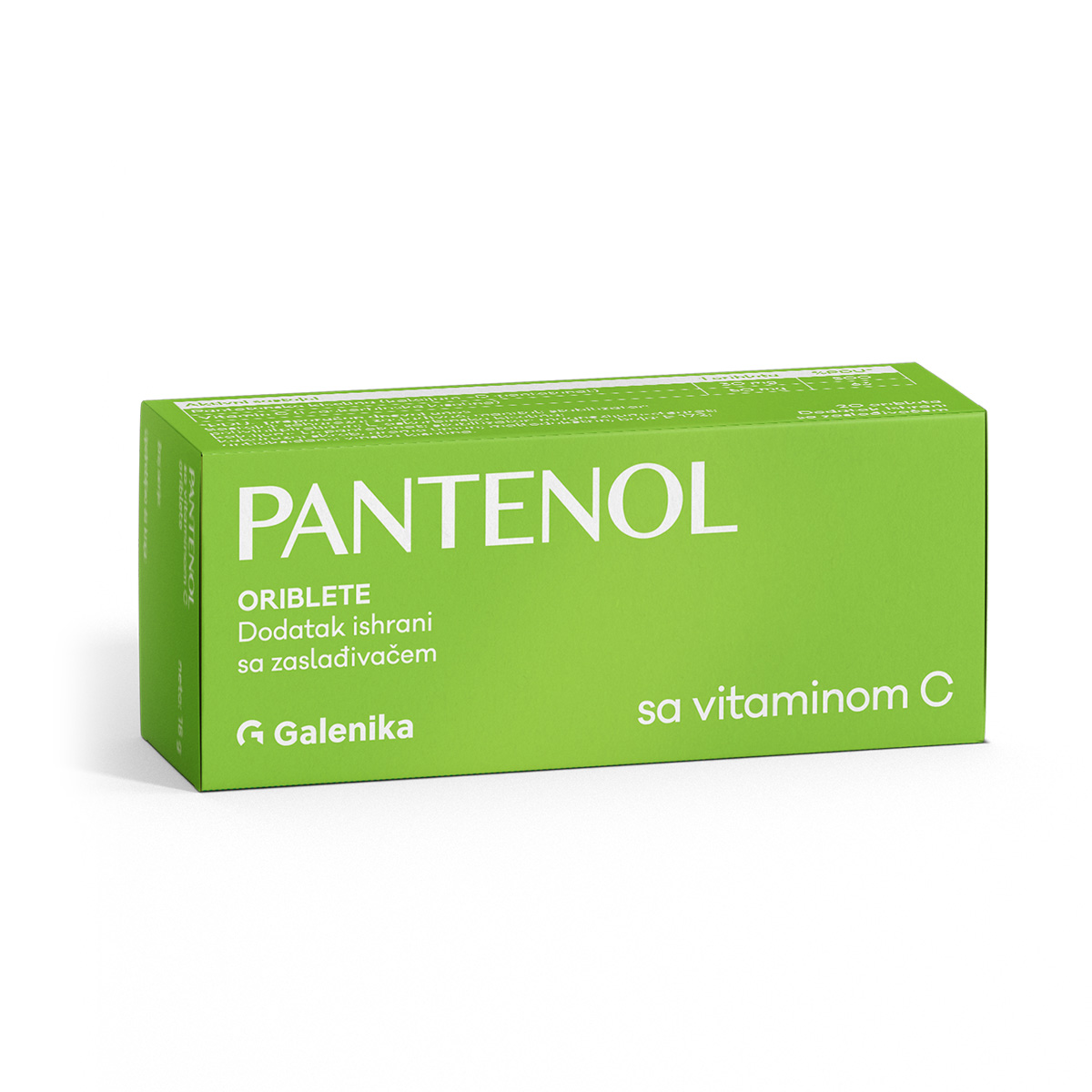 PANTENOL + VITAMIN C ORIBLETE 20 kom. 