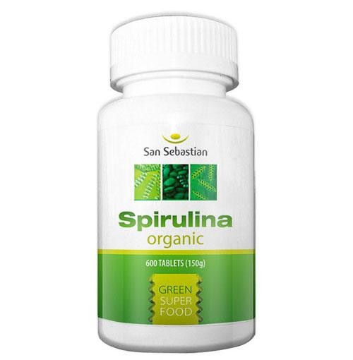 SPIRULINA ORGANIC 600 tableta 