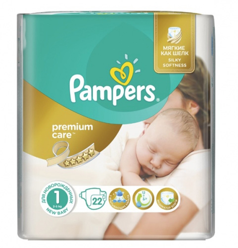 PAMPERS PELENE PREMIUM 1 22 kom.