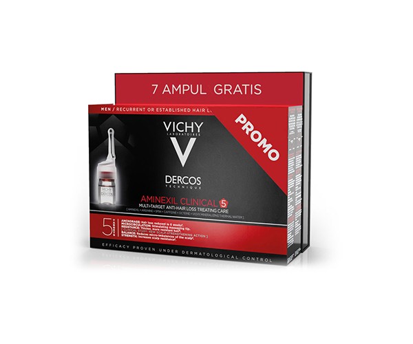 VICHY DERCOS AMINEXIL CLINICAL AMPULE ZA MUŠKARCE 28 kom. 