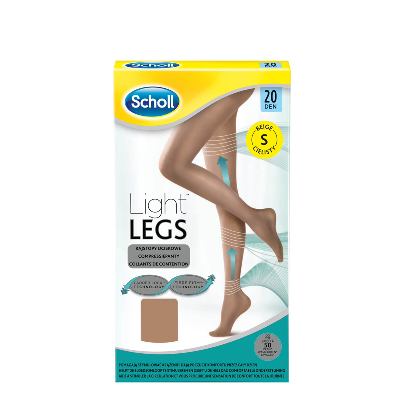 SCHOLL LIGHT LEGS 20 DEN BEIGE S 