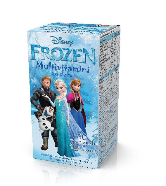 DISNEY FROZEN MULTIVITAMINSKE BOMBONE 