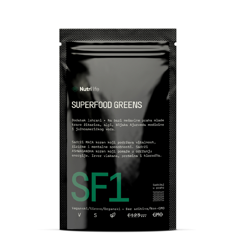 SF1 SUPERFOOD GREENS 100g Oaza zdravlja Akcija & Cena