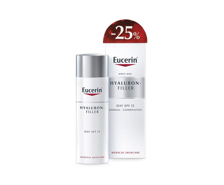 EUCERIN HYALURON-FILLER DNEVNA KREMA ZA KOMBINOVANU I MEŠOVITU KOŽU -25% 