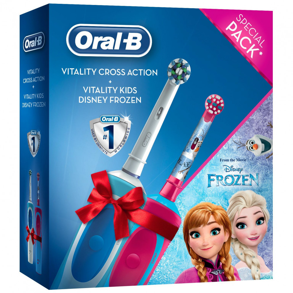 ORAL-B ELEKTRIČNA ČETKICA VITALITY+KIDS FROZEN FAMILY PACK 