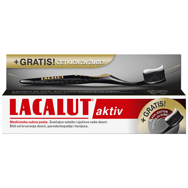 PASTA LACALUT ACTIV 75ml + ČETKICA GRATIS 