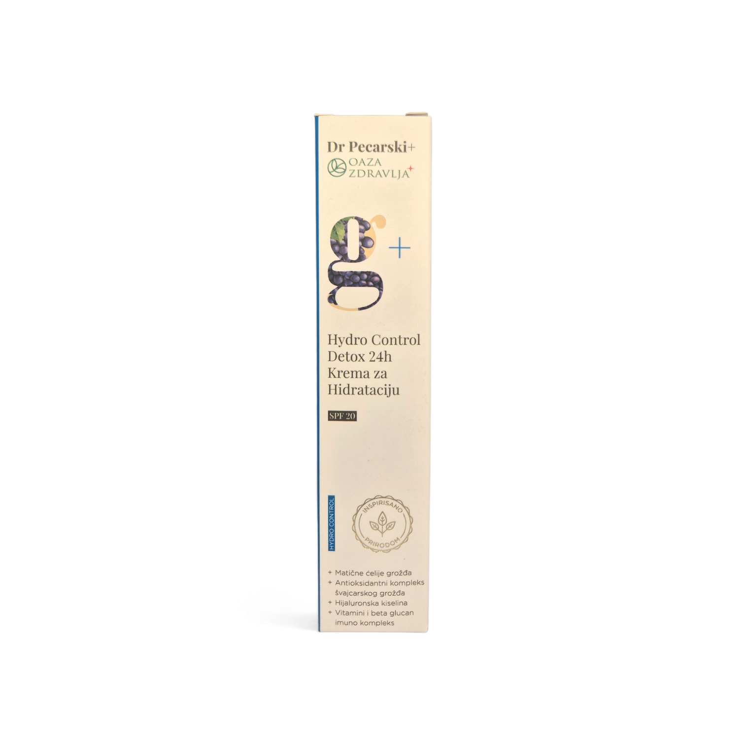 DR PECARSKI+ OAZA ZDRAVLJA HYDRO CONTOROL DETOX 24h - KREMA ZA HIDRATACIJU 50ml 