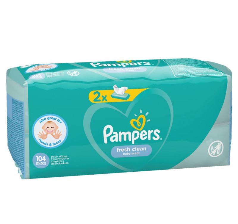 PAMPERS MAR.VL.FRESH CLEAN 2X52