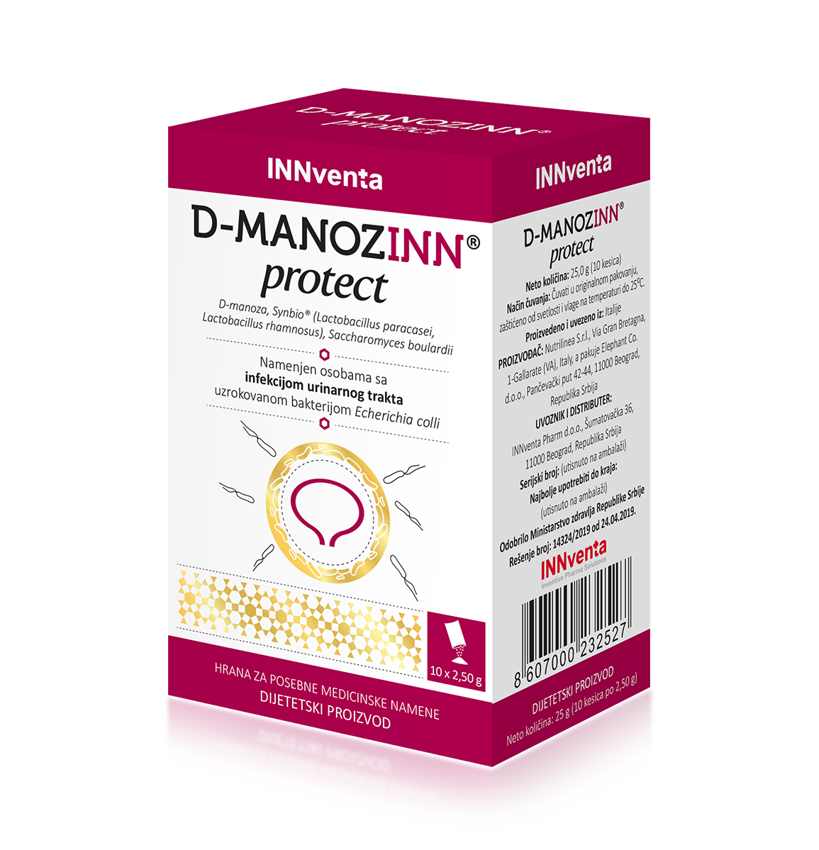 D-MANOZINN PROTECT 10 KESICA PO 2.5G 