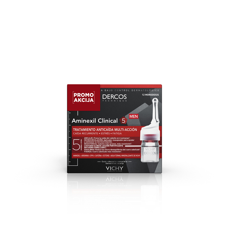 VICHY DERCOS AMINEXIL CLINICAL AMPULE ZA MUŠKARCE 12 kom.