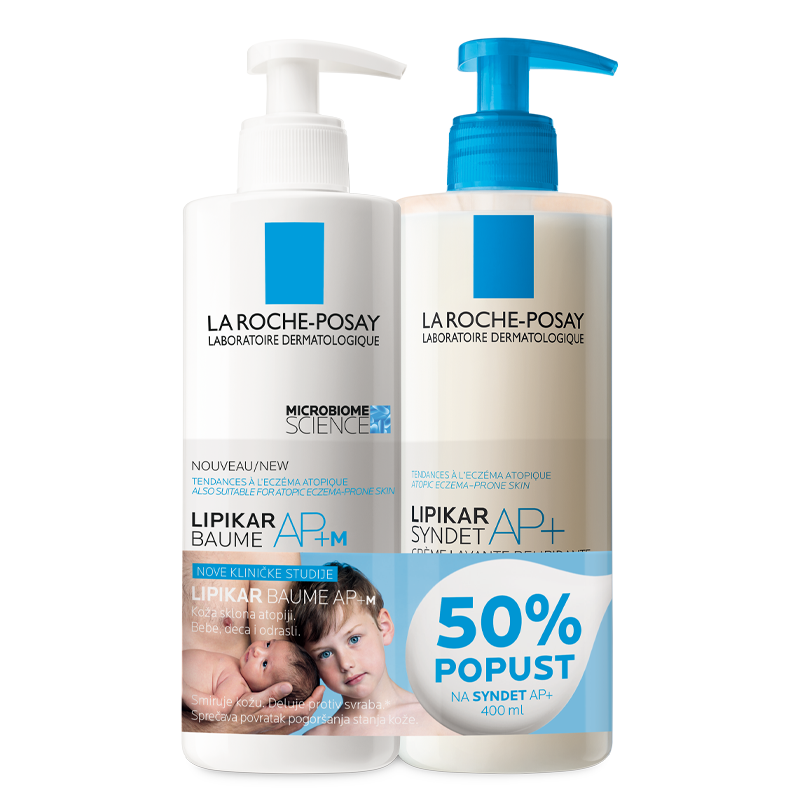 LA ROCHE-POSAY LIPIKAR BAUME AP+ 400ml + LIPIKAR SYNDET 400ml 