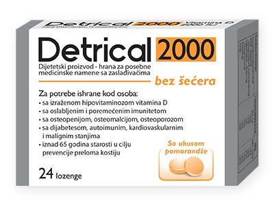 DETRICAL 2000 LOZENGE POMORANDŽA 24 KOM