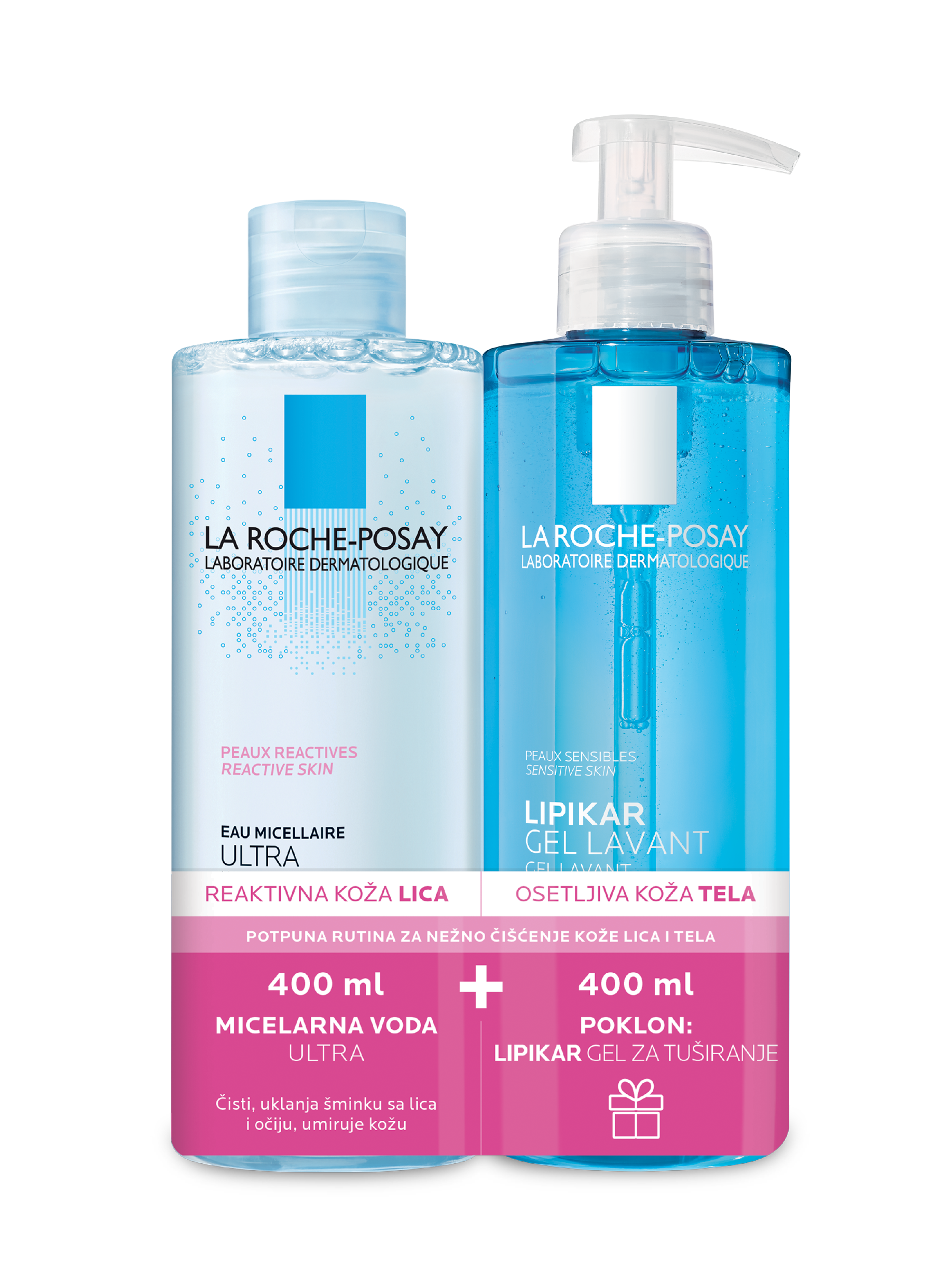 LA ROCHE POSAY REACTIV MICELARNA VODA + LIPIKAR GEL 