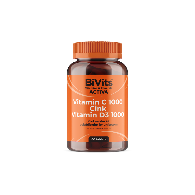 BIVITS ACTIVA VITAMIN C1000+D3 60 tableta 