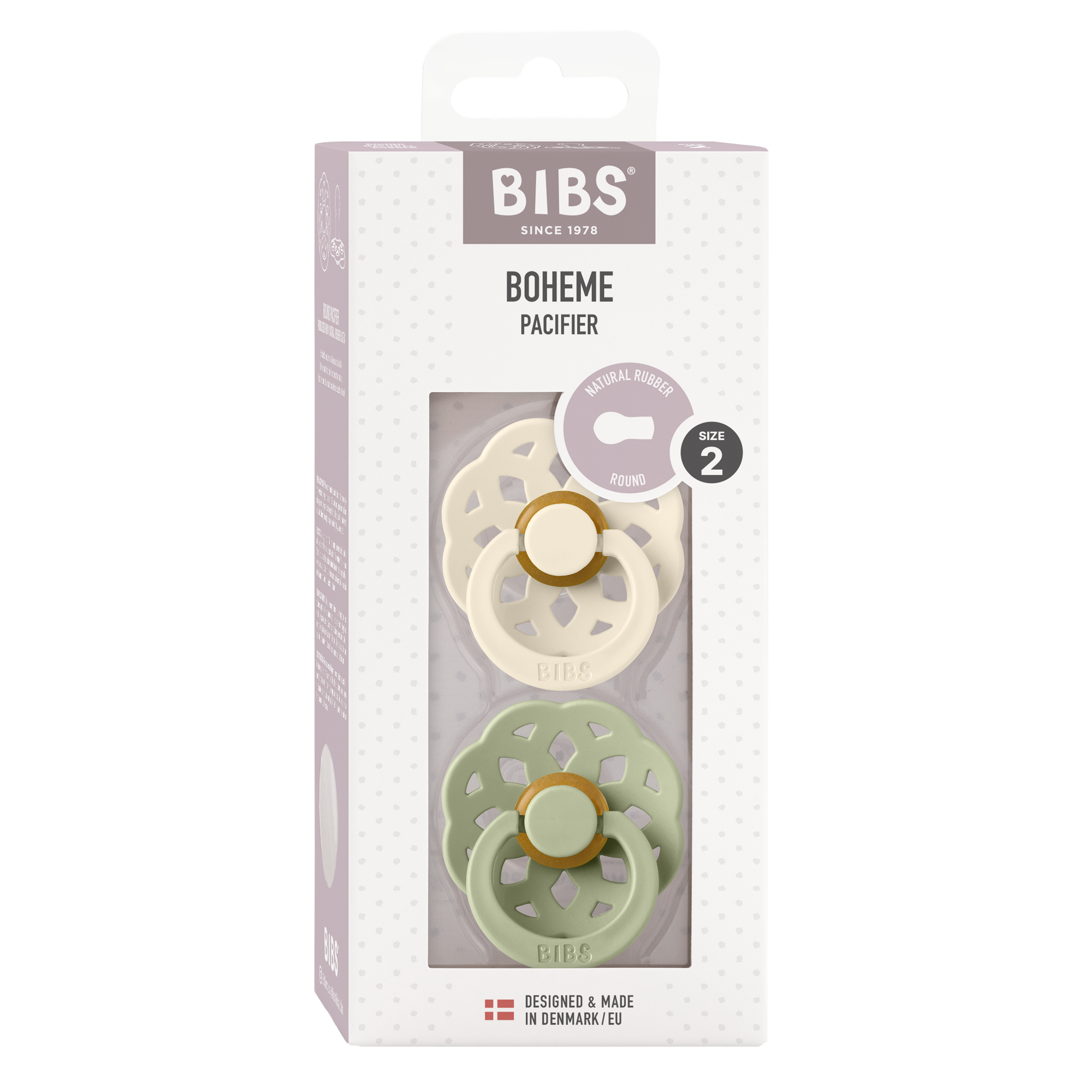 BIBS VARALICA BOHEME IVORY I SAGE 6-18M