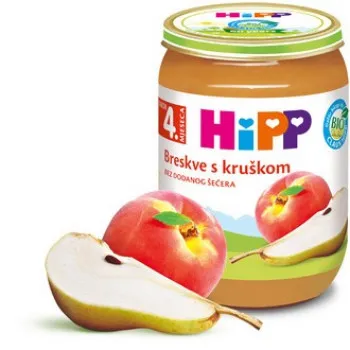 HIPP KAŠICA BRESKVA + KRUŠKA 190g 
