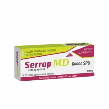 SERRAP MD FORTE CPS 10X120000 