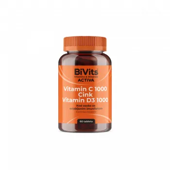 BIVITS ACTIVA VITAMIN C1000+D3 60 tableta 