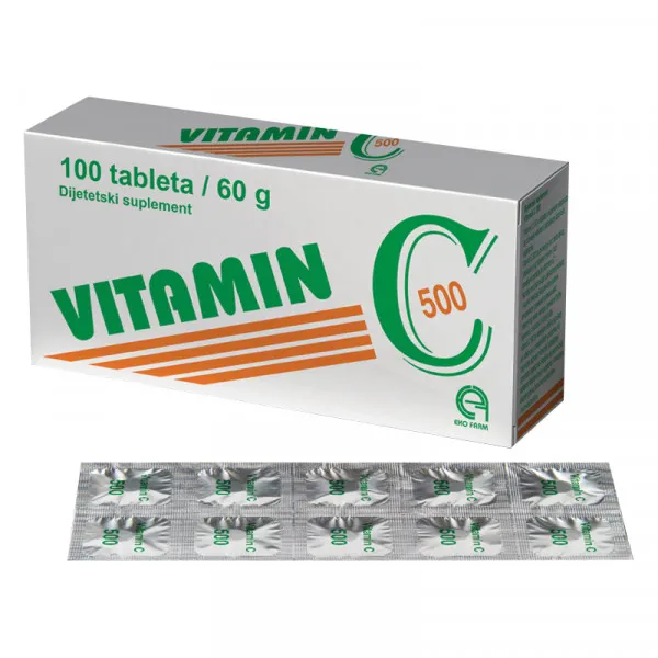 VITAMIN C 500 mg x 100 tableta 