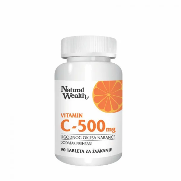 NATURAL WEALTH VITAMIN C -500 ZA ŽVAKANJE 90 tableta 