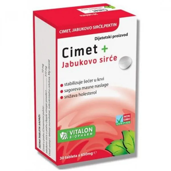 VITALON CIMET + JABUKOVO SIRĆE 30 tableta 