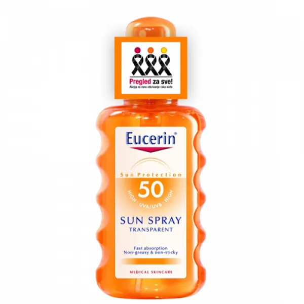 EUCERIN SUN SPREJ TRANSPARENTNI 50+ 200 ml 