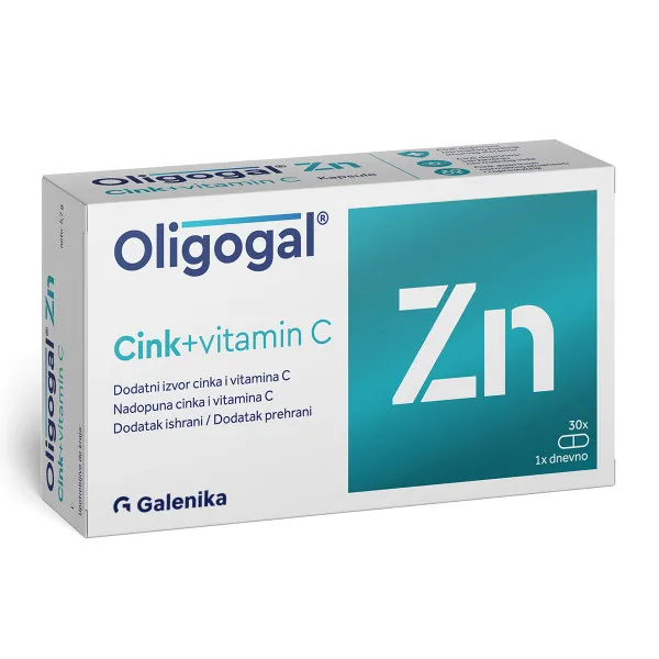 OLIGOGAL - Zn + VITAMIN C 30 kapsula 