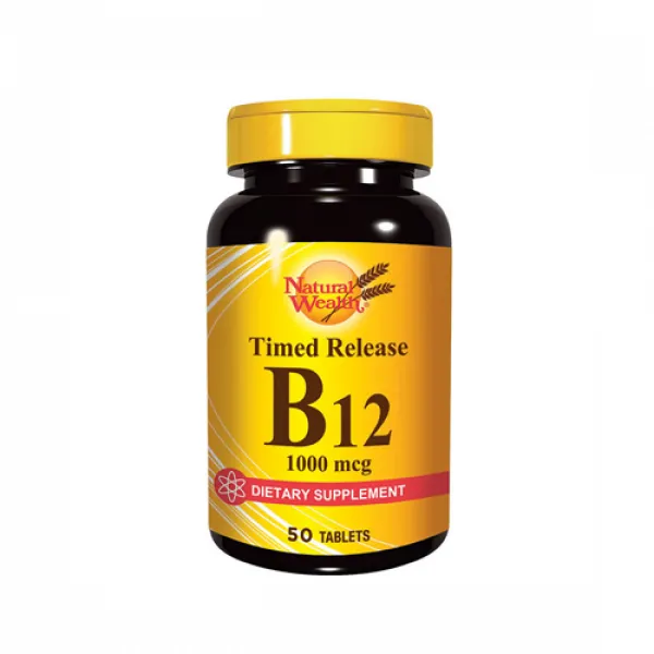 NATURAL WEALTH VITAMIN B12 tablete 50x1000mcg 