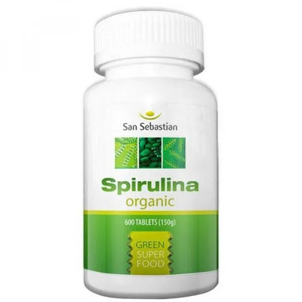 SPIRULINA ORGANIC 600 tableta 