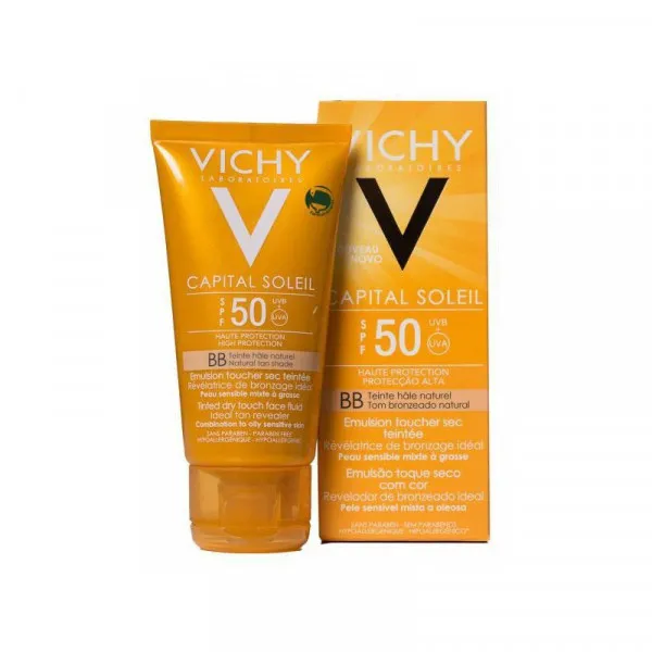 VICHY CAPITAL SOLEIL OBOJENI ,,DRY TOUCH” FLUID ZA LICE SPF50 