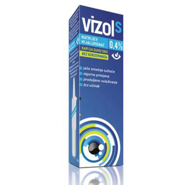 VIZOL S KAPI ZA OČI 0.4% 10ml 