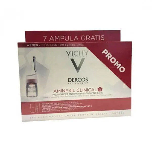 VICHY DERCOS AMINEXIL CLINICAL AMPULE ZA ŽENE 28 kom. 