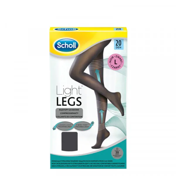 SCHOLL LIGHT LEGS 20 DEN BLACK L 