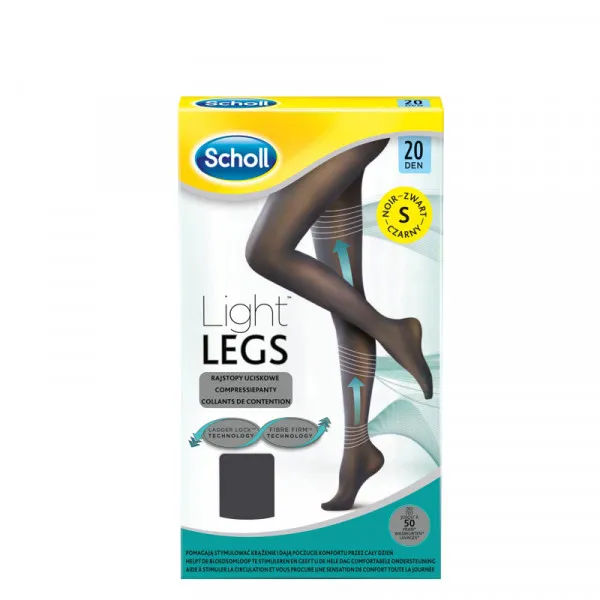 SCHOLL LIGHT LEGS 20 DEN BLACK S 