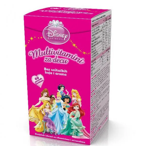 DISNEY PRINCESS MULTIVITAMINSKE BOMBONE 