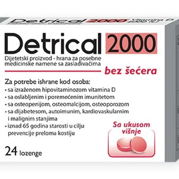 DETRICAL 2000 LOZENGE VIŠNJA 24 KOMADA 