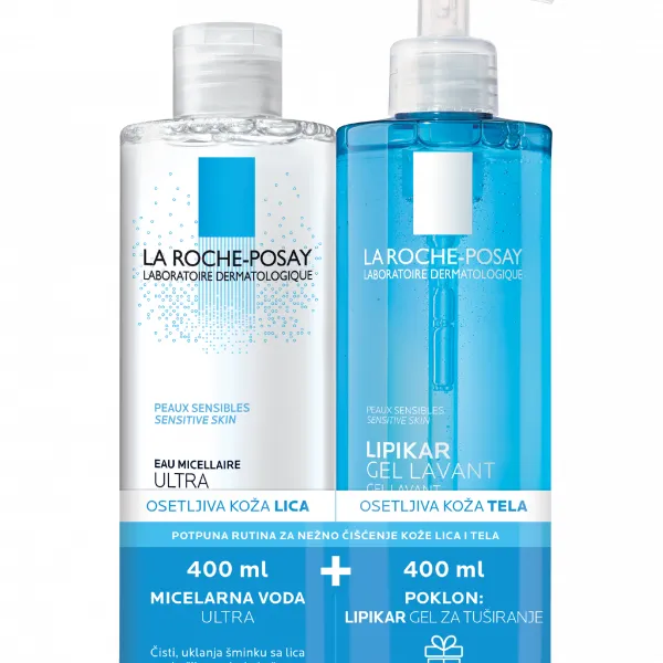 LA ROCHE POSAY SENSITIVE MICELARNA VODA + LIPIKAR GEL 