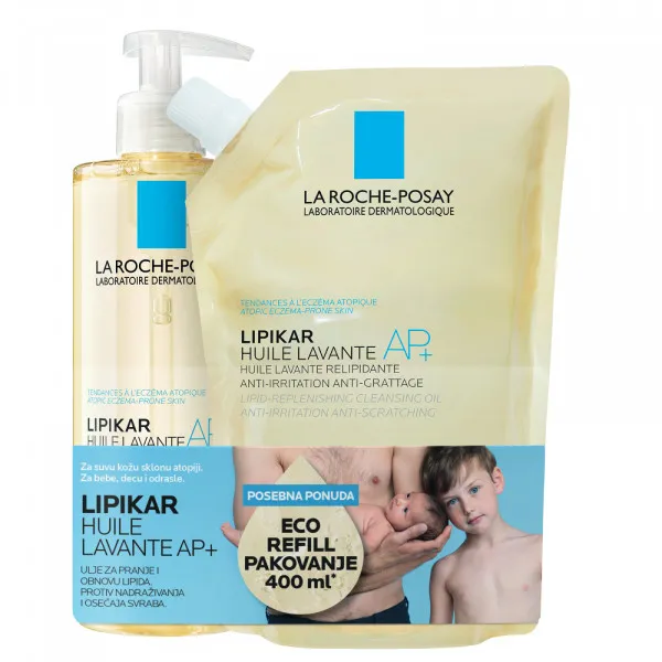 LA ROCHE-POSAY LIPIKAR ULJE LAVANTE AP+ 400ML + ECO REFILL 400ML 