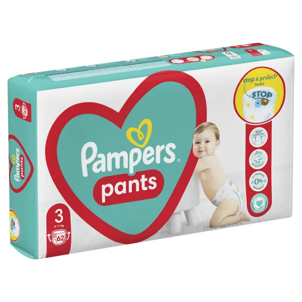 PAMPERS PANTS BR.3 62 kom. 