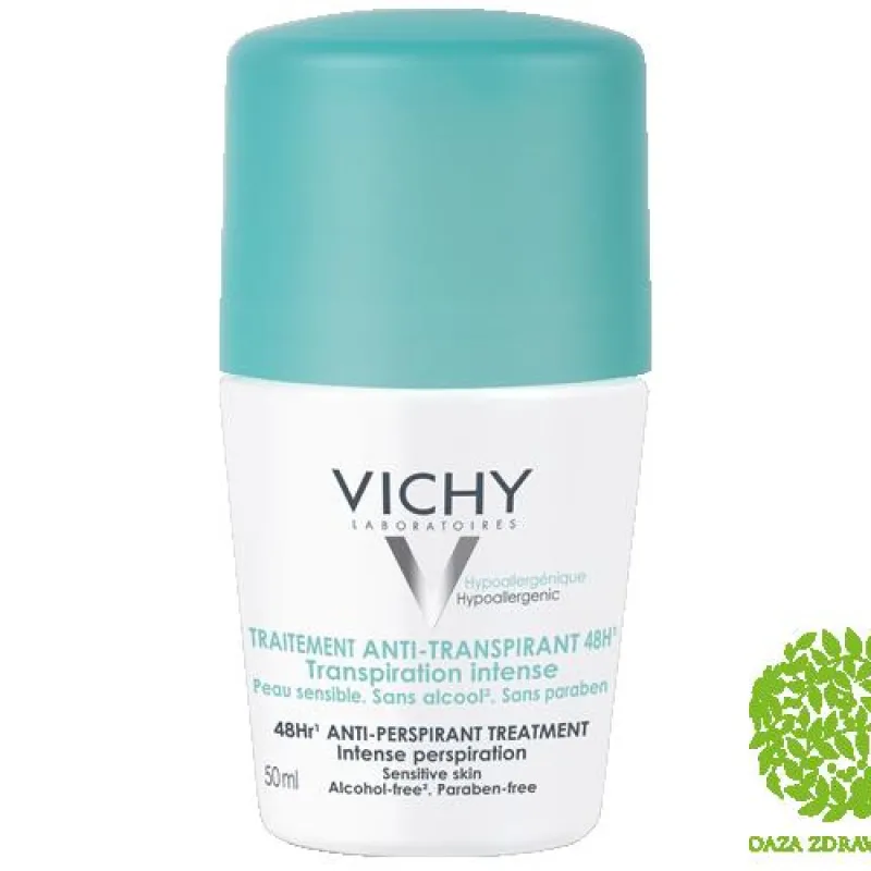 VICHY DÉODORANT ROLL-ON ZA REGULACIJU ZNOJENJA 48H 50 ML 