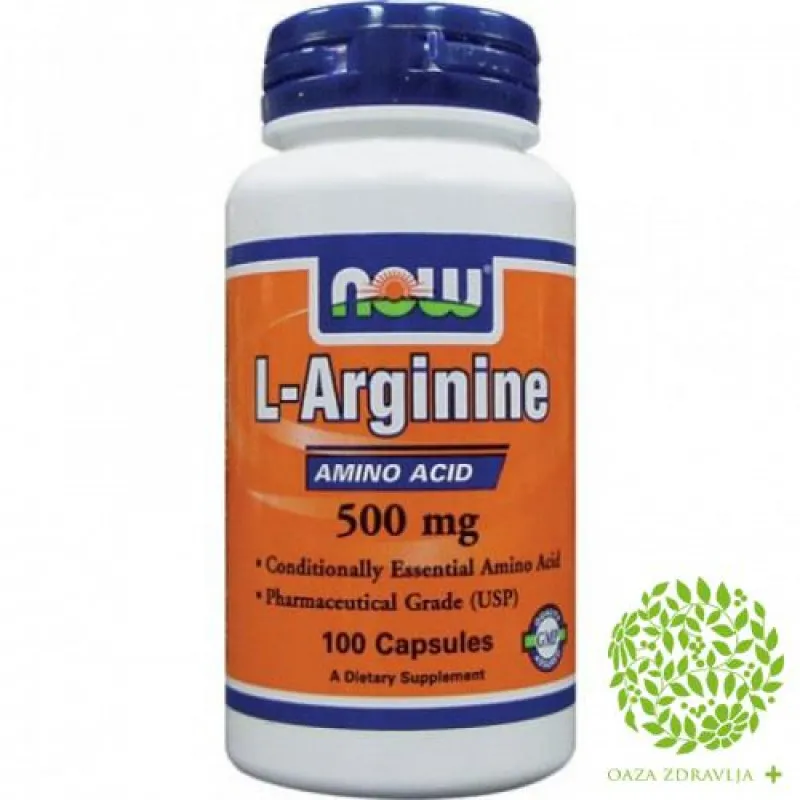 NOW ARGININE kapsule 100x500mg 